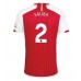 Maillot de foot Arsenal William Saliba #2 Domicile vêtements 2023-24 Manches Courtes